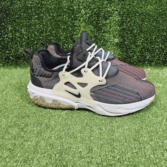 Nike React Presto Flyknit Multi Black Athletic Shoes CN1709-001 Mens Size US 13 - Picture 1 of 11